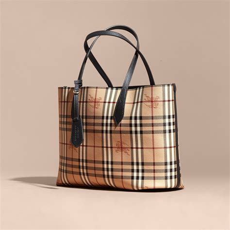 burberry haymarket check tote|burberry checked canvas tote bag.